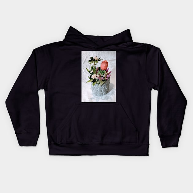 Hot Pot Succulents Kids Hoodie by Aday